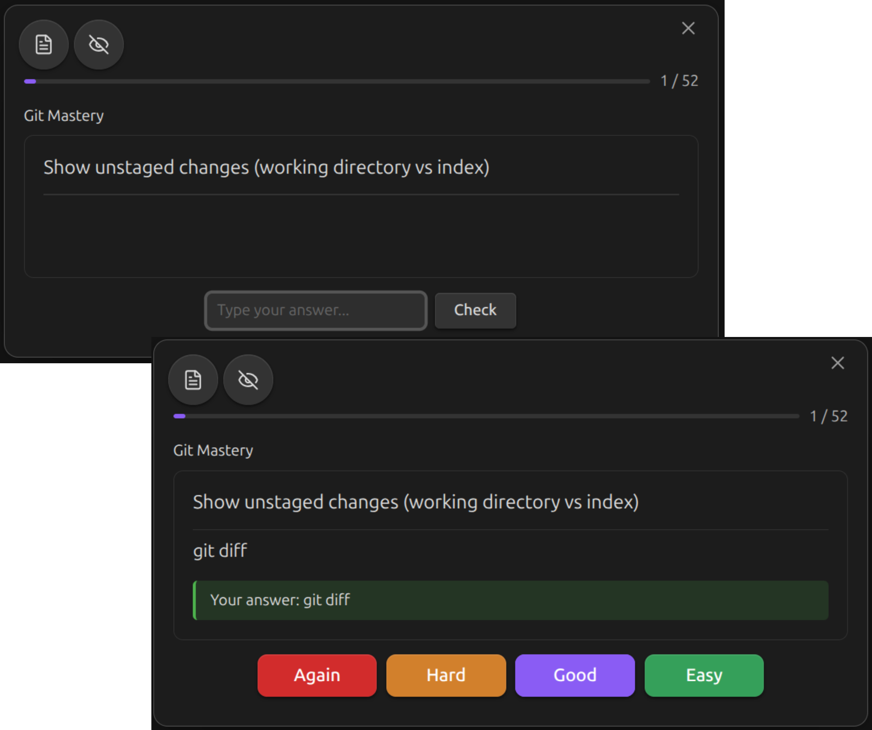 Placeholder: a type-in card awaiting a typed answer